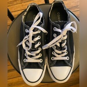 Women's Converse low top black and white sneakers size 8, European size 39